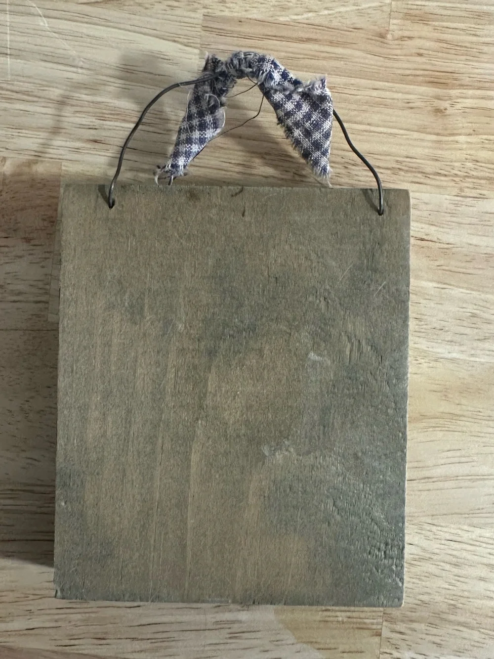 Country Home Cottage Core Wooden Wall Plaque in Green and Blue